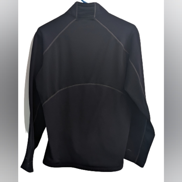 EUC REI black 1/2 zip front left vertical zip pocket with earphone hole pullover - Picture 5 of 16